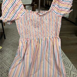 Draper James Colorful Striped Casual Dress